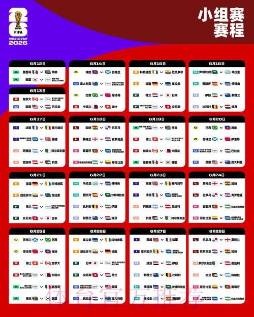 2026世界杯赛程详细安排赛事详情怎么看